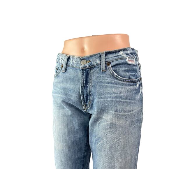 Red Engine Scarlett Women's Blue Mid Rise Bootcut Flared Denim Jeans Pants Sz 30 - Picture 3 of 5